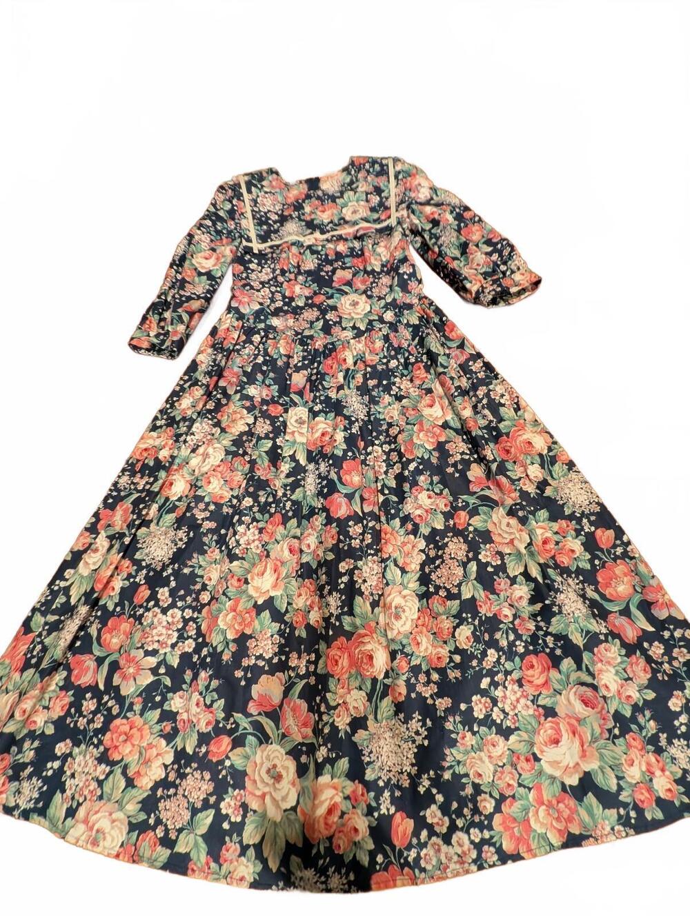 Vintage Eden San Francisco Floral Long Dress Size 12